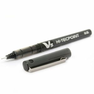 Stilou cu cerneală lichidă Pilot V-5 Hi-Tecpoint Negru 0,3 mm (12 Unități)