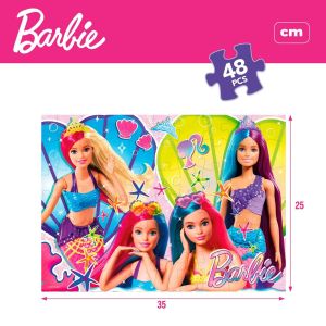 Set de 4 Puzzle-uri Barbie MaxiFloor 192 Piese 35 x 1,5 x 25 cm