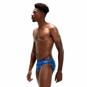 Costum de Baie Bărbați Speedo Allover Brief Albastru