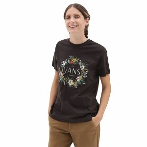 Tricou cu Mânecă Scurtă Femei Vans Wreath Of Flowers Bff Tee-B