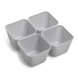 Set de Coșuri Dem Multi-utilizare 8,2 x 8,2 x 6 cm (4 Unități)