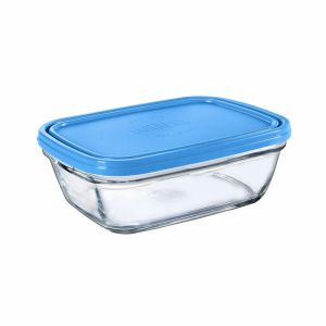 Cutie de prânz dreptunghiulară cu capac Duralex Freshbox Albastru 1,1 L