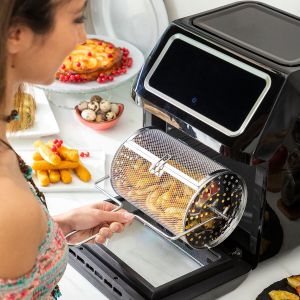 Friteuză cu Aer InnovaGoods Fryinn Pro Max 12000 Negru 1800 W 12 L Oțel inoxidabil