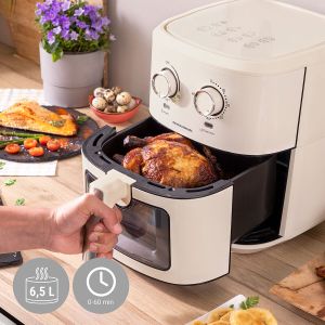 Friteuză cu Aer InnovaGoods Vynner Pro 6500 Crem 1700 W 6,5 L Oțel inoxidabil