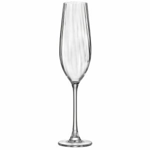 Pahar de șampanie Bohemia Crystal Optic Transparent Sticlă 260 ml (6 Unități)