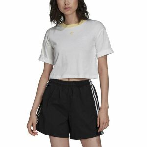 Tricou cu Mânecă Scurtă Femei Adidas Tiny Trefoil Alb