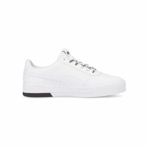 Pantofi sport pentru femei Puma Carina Logomania Alb