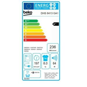 Uscător de condens BEKO DHS 8413 GA1 Alb