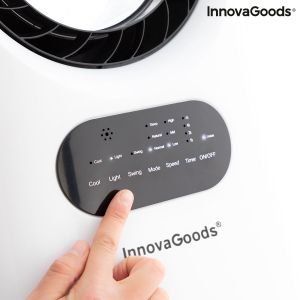 Aparat de aer condiționat fără lamă, Evaporativ cu LED Evareer InnovaGoods EVAREER Alb (Recondiționate B)