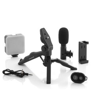 Kit de Vlogging cu lumină, microfon și telecomandă Plodni InnovaGoods 6 Piese