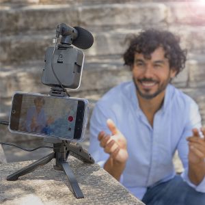 Kit de Vlogging cu lumină, microfon și telecomandă Plodni InnovaGoods 6 Piese