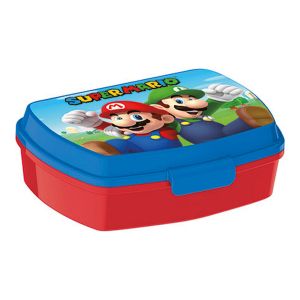 Cutie pentru Sandwich Super Mario Plastic Roșu Albastru (17 x 5.6 x 13.3 cm)