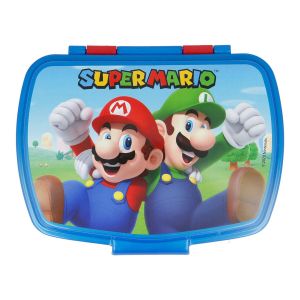 Cutie pentru Sandwich Super Mario Plastic Roșu Albastru (17 x 5.6 x 13.3 cm)