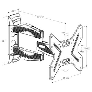 Suport TV TM Electron 26"-40" 25 kg