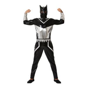 Costum Deghizare pentru Adulți Black Panther Negru Supererou