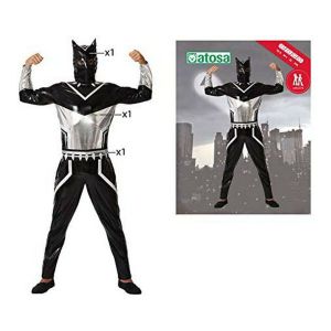 Costum Deghizare pentru Adulți Black Panther Negru Supererou