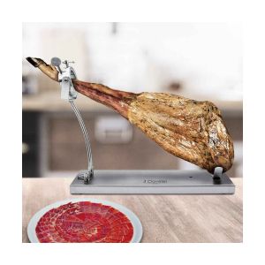 Suport pentru jambon din inox (suport pentru întreaga pulpă) 3 Claveles Cap rotativ (39 x 50 x 16,5 cm)