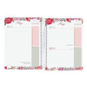 Agendă Finocam CLOE A5 15,5 x 21,2 cm 2025 Floral