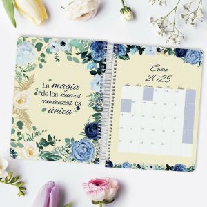 Agendă Finocam CLOE A5 15,5 x 21,2 cm 2025 Floral