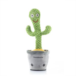 Cactus dansator și vorbitor reîncărcabil cu muzică și LED-uri multicolore Cacxi InnovaGoods