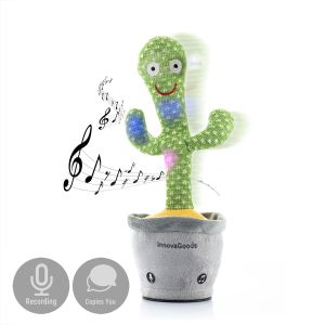 Cactus dansator și vorbitor reîncărcabil cu muzică și LED-uri multicolore Cacxi InnovaGoods