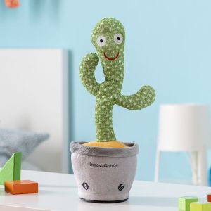 Cactus dansator și vorbitor reîncărcabil cu muzică și LED-uri multicolore Cacxi InnovaGoods