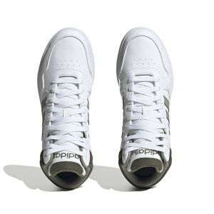 Încălțăminte de Baschet pentru Adulți Adidas Hoops 3.0 Mid Alb