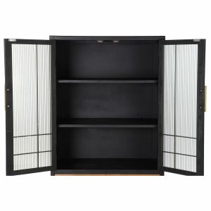 Servantă DKD Home Decor MDF Negru (Recondiționate B)