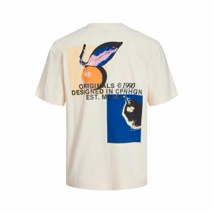 Tricou cu Mânecă Scurtă pentru Copii Jack & Jones tampa Back Bej