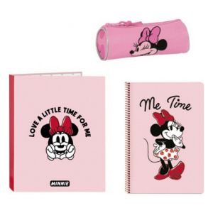 Set de Papetărie Minnie Mouse Loving Roz A4 3 Piese