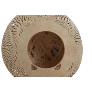 Suport de Lumânări Home ESPRIT Fibră de cocos 15 x 15 x 13 cm (2 Unități)