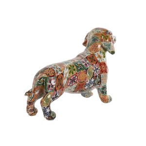 Figură Decorativă Home ESPRIT Multicolor Câine Mediterană 21 x 6 x 12 cm (2 Unități)