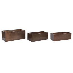 Set de jardiniere Home ESPRIT Auriu* Aluminiu 100 x 43 x 40 cm