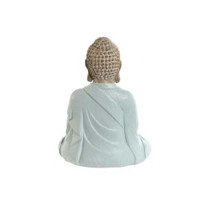 Figură Decorativă Home ESPRIT Alb Verde Turquoise Buda Oriental 14 x 10,5 x 18,5 cm (3 Unități)