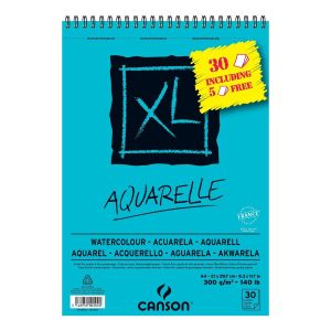 Bloc de schițe Canson AQUARELLE XL 21 x 29,7 cm 5 Unități 30 Frunze 300 g/m² 210 x 297 mm