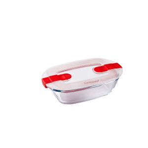 Cutie pentru prânz ermetică Pyrex Cook & Heat Dreptunghiular 400 ml 17 x 10 x 5 cm Transparent Sticlă (5 Unități)