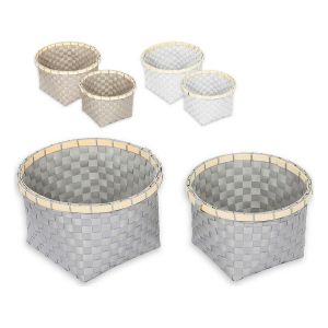 Set de Coșuri Confortime Plastic 2 Piese 26 x 26 x 17 cm Rotundă