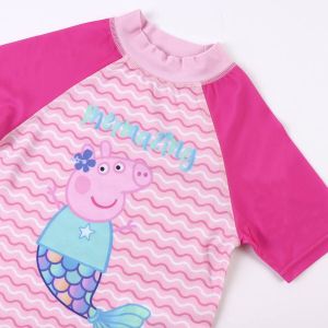 Tricou de baie Peppa Pig Roz