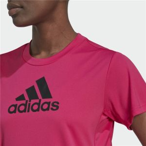 Tricou cu Mânecă Scurtă Femei Adidas Designed 2 Move Logo Fucsia