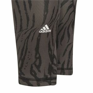 Pantaloni Sport pentru Copii Adidas 7/8 Sport Animal Print Negru