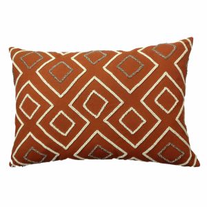 Husă de pernă de canapea DKD Home Decor 60 x 1 x 40 cm Teracotă Geometric