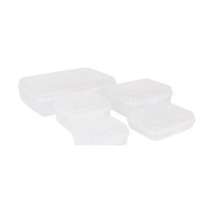 Set de 5 Cutii pentru Prânz Tontarelli Fill box Dreptunghiular Alb 5 Piese (29,5 x 20,2 x 8,6 cm)