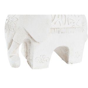 Figură Decorativă DKD Home Decor Finisaj învechit Elefant Alb Oriental Magneziu (40 x 23 x 56 cm)