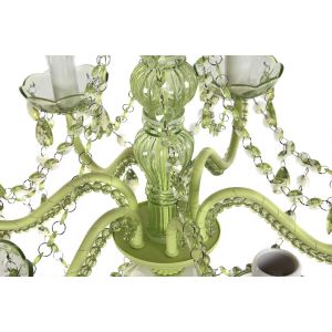 Lustră DKD Home Decor Metal Verde Acrilic 25 W (51 x 51 x 100 cm)