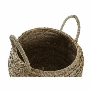 Coș Decorativ DKD Home Decor Natural Iarbă de mare Boho 40 x 40 x 30 cm