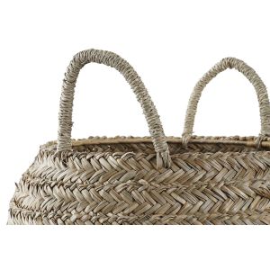 Coș Decorativ DKD Home Decor Natural Iarbă de mare Boho 40 x 40 x 30 cm