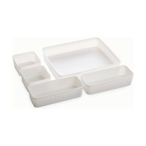 Set de Coșuri Dem Plastic 5 Piese (34 x 28 x 6 cm)