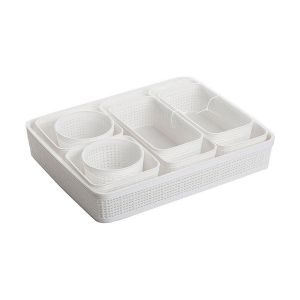 Set de Coșuri Dem Plastic 9 Piese (34 x 28 x 6 cm)