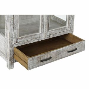 Stand Prezentare DKD Home Decor 90 x 45 x 180 cm Geam Lemn de mango