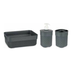 Set de Baie Antracit Plastic (3 pcs)